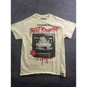 Scream T-Shirt Adult Medium Cream Bloody Disgusting Horror Movie Graphic Tee